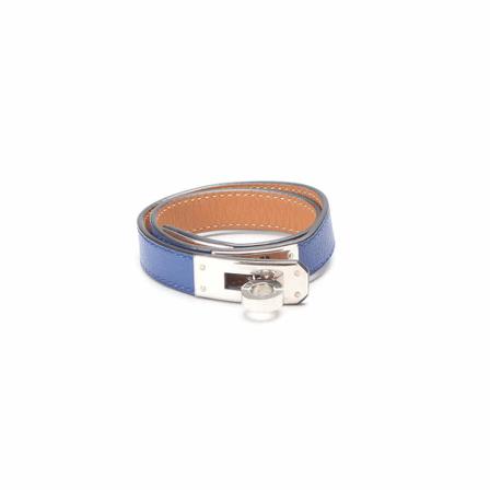 Hermès Vintage, Pre-owned Kelly Double Tour Bracelet Blauw, Dames, Maat:ONE Size