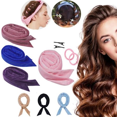 Hair Curler No Heat Short Long Hair Soft Hair Curlers Bow Heatless Curls Headband Overnight Curly Hair Products boucleur cheveux