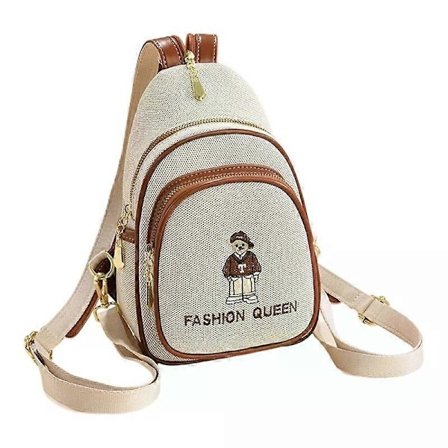 Axelremsväska, Modern Björn Broderi Mångsidig Reseaccessoar Bröstväska