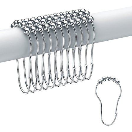 Suihkuverhon koukut renkaat, 12 kpl, ruostumaton teräs rulla ruoste - verholle