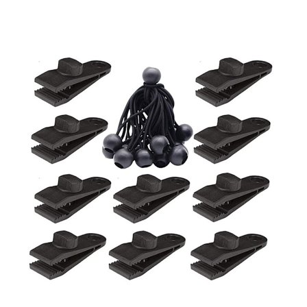 10 Set Tältklämmor för Presenning, Presenningklämmor, Markisklämmor
