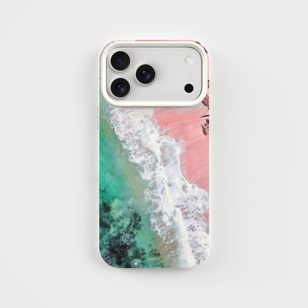 Eco-Friendly PLNTPRTCT Phone Case Teal Blush, Made with Plants, iPhone 17 Pro Max