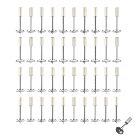 Søm til manuel stålsømpistol, 40 stk. runde søm vægfastgørelsesværktøj, 100% nyt