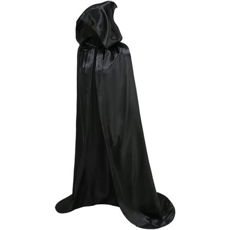 Halloween-viitta aikuisille satiinikankainen viitta lasten seisomalakille 150cm