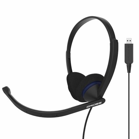 Headset CS200-USB On-Ear Mic Svart