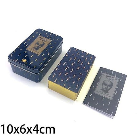 10x6x4 cm Madhouse Tarot Iron Deck Kortspil Papir Manual