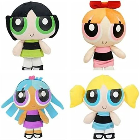 (pow yeah!) Plys 4 stk 20 cm Powerpuff Girls Plysdukke krammedyr