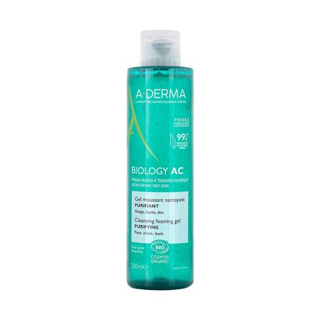 A-DERMA Biology AC Purifying Cleansing Foaming Gel 200 ml, Skincare, Renseprodukter, Rens & Vask