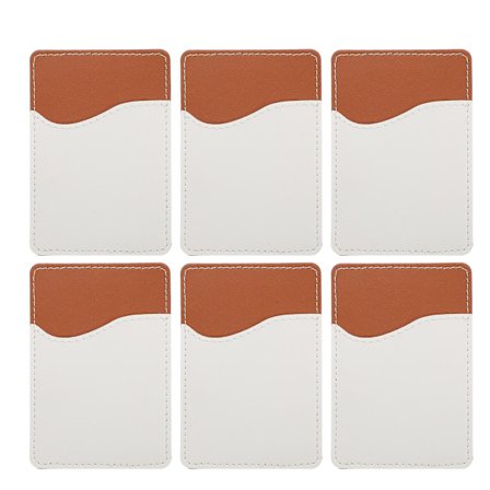 6 set Pocket Wallet Phone Stick Wallet Phone Back Wallet Case Sublimation Wallet Phone Case Stick- Phone Back Wallet