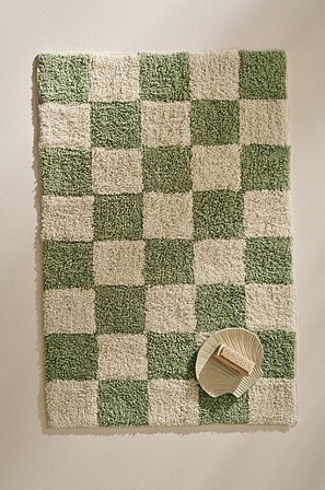 Jotex - Badmat 60x90 Cm Groen/natuurwit Groen/natuurwit - MELA - Koop Badmatten bij Jotex