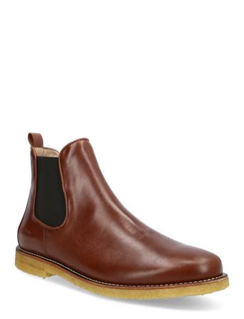 Booties - Flat - With Elastic Brown ANGULUS
