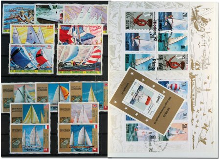 Sport sejlere 3 miniark og 2 sæt