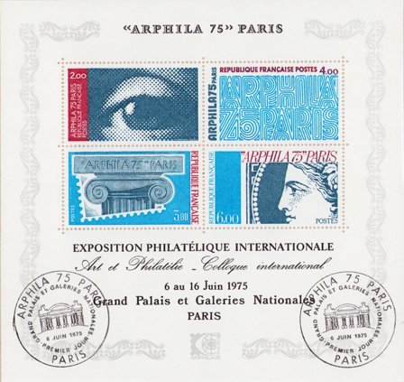 Frankrig 1975 - YT BF7 - Miniark - Udstillingsstemplet
