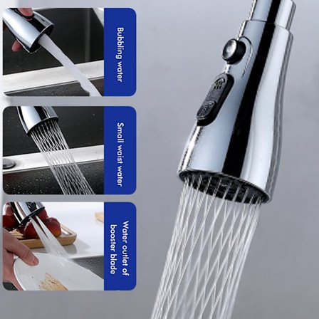 Kranhode for kjøkken, erstatning for uttrekkbar kran, sprayhode for uttrekkbar kran, munnstykke