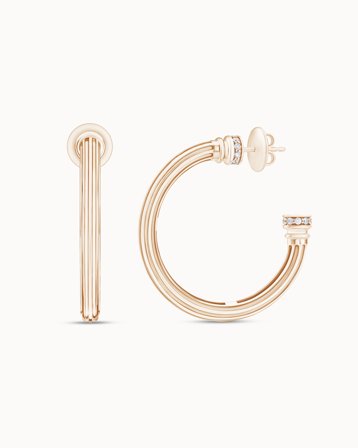 Gaia hoopörhängen i 18k roséguld