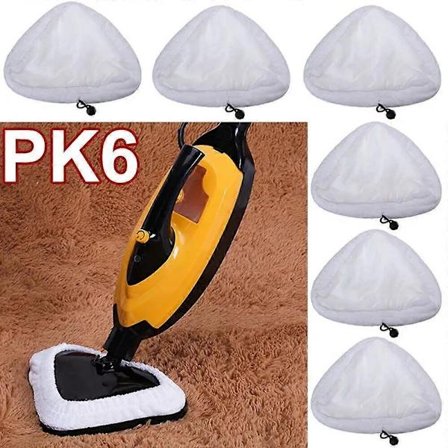 10 stk Vita Mikrofiber Vaskbare Gjenbrukbare Klut Erstatningsputer Gulvrengjøring For Dampmopp