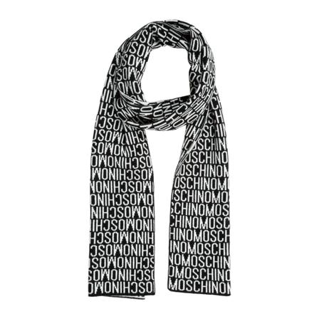 Moschino, Scarf Czarny, Mężczyzna, Rozmiar: ONE Size