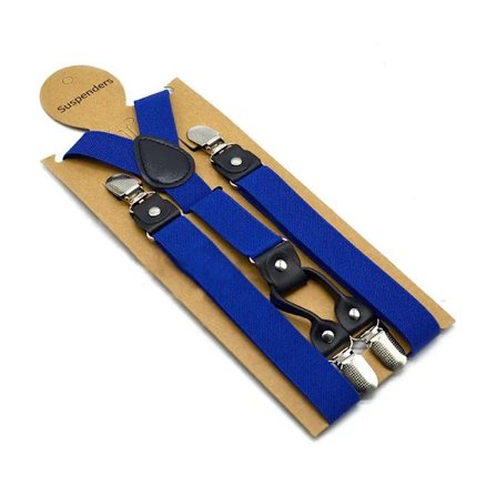 120 cm Svarta Hängslen för Män Justerbara Elastiska Herrhängslen med 4 Clips