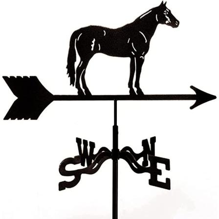 Shao værhane Hage Metall Jern Hest Dekorasjoner Vindretningsindikator, værhane Støpt Vindretningsindikator Med Takmontering, 35 * 50cm