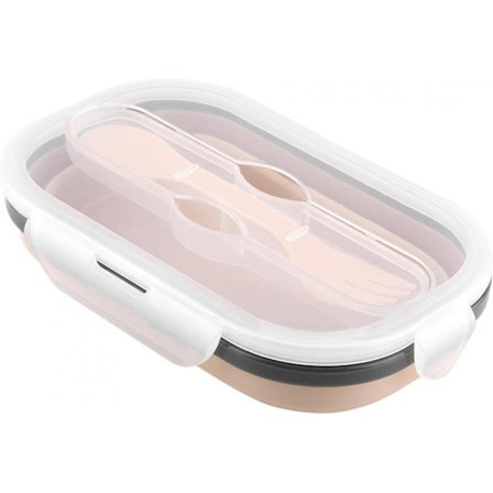 Sammenklappelig silikone fødevareopbevaringsbeholder, madkasse til rester til køkkenet, Bento-madkasser