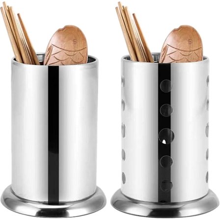 Bestikholder, 2 stk. køkkenredskabsholder, køkkenredskab i rustfrit stål (LGL)