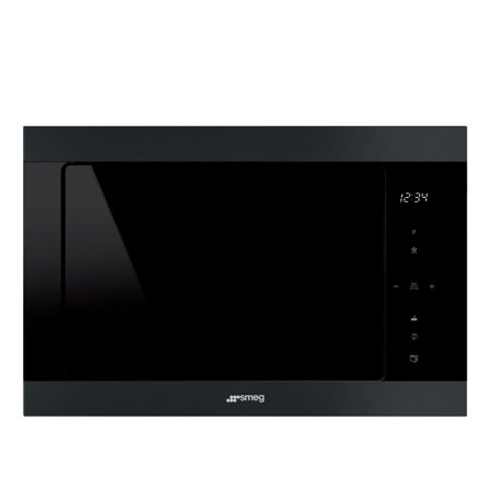 Smeg FMI325N indbygget mikrobølgeovn 25 liter, mat sort | KitchenOne
