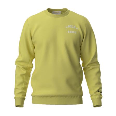 In Gold We Trust The Slim Light Crewneck Gul, Herre Sweatshirts