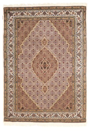 Tabriz Royal Matta Handknuten 144X200 Brun/Beige Indien