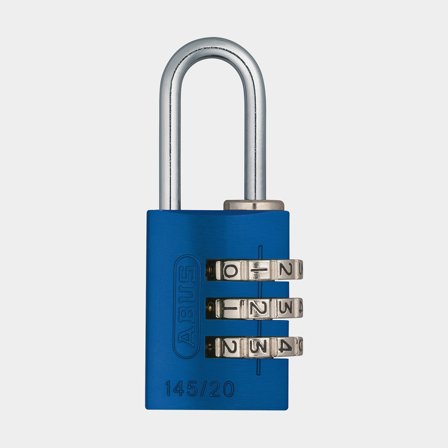 Koodillinen riippulukko / yhdistelmälukko ABUS 145/20, Ø3 mm, sininen