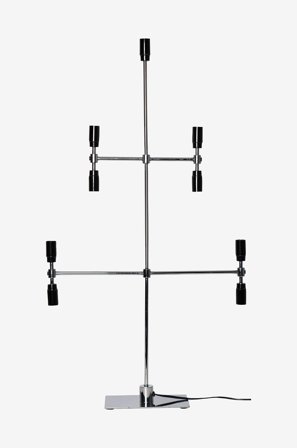 Star Trading - Lysestage Twice højde 91 cm - Krom - Adventslysestager - Fra Homeroom