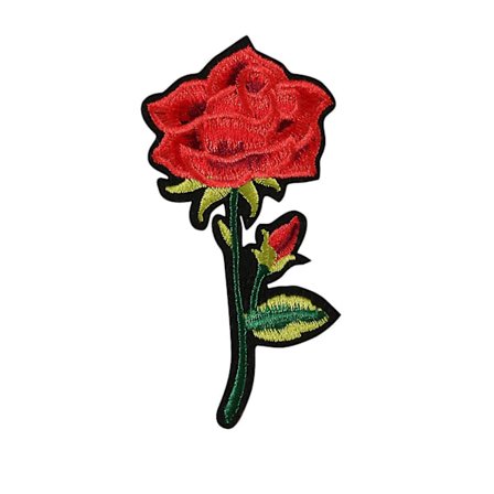 6 st Ros Broderade Märken Kläder Tyg Patch Applikation Dekoration DIY