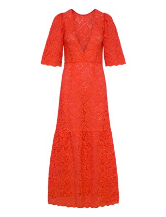 Heavy Lace Dress Red Stella Nova