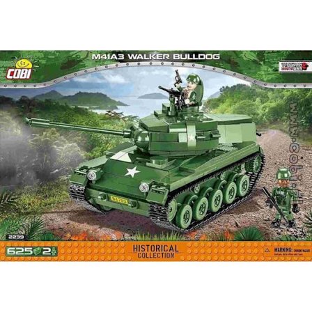 Byggespil - Vietnam War Tank M41A3 Walker Bulldog - 625 stykker - 2 Cobi figurer