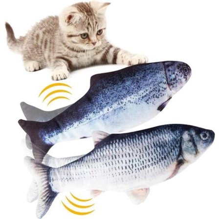 2 st katt leksak, realistisk simulering elektronisk fisk leksak, katt leksak rörlig fisk kattunge leksak