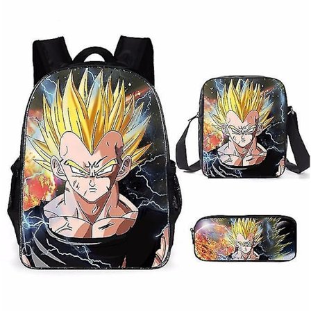 Dragon Ball Elementary School Theme School Bag 3-piece Set Computer Bag Messenger Bag Pencil Case