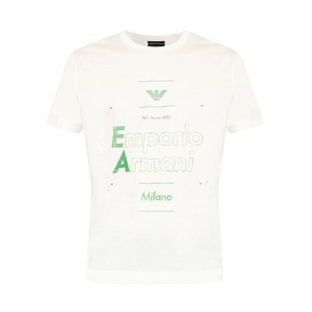 Emporio Armani Printed T-shirt Hvid, Herre T-shirts