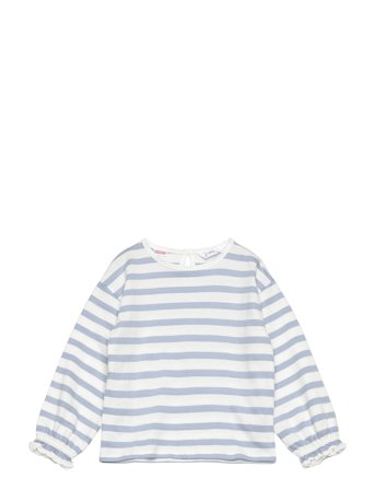 Striped Cotton T-Shirt White Mango