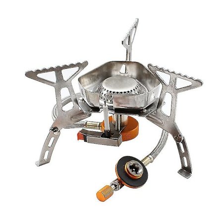 Gas Camping Kogeplade, Campingbrænder, Foldbar Udendørs Kogeplade Ultralet Kogeplade, Vindtæt Og Med Piezo Tænding Til Camping/vandreture/festivaler/