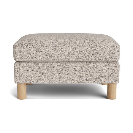 Haven Pouf Hocker in Puente Hell Greige, moderner skandinavischer Stil, meliertes Muster, bequemer Sitzpouf für Wohnzimmer, Größe 44cm