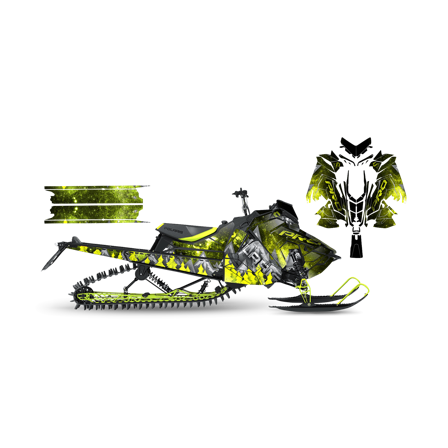 SweTown Dekalkit Stay-Pro-Lime - Polaris Axys 850 Pro RMK 163 2019-2021