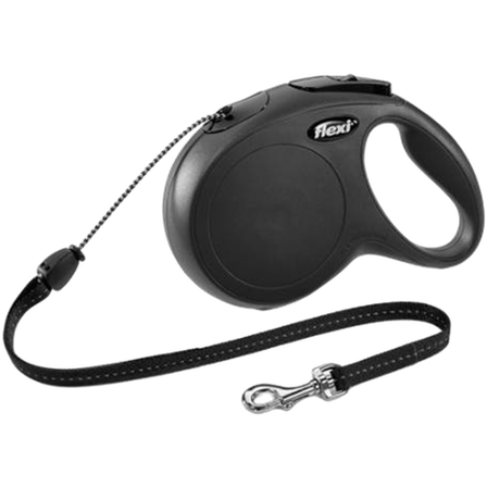 Flexi - Bånd New Classic Lina Svart Medium, 8 m, maks 20 kg - Hund - Halsbånd - ZOO.no