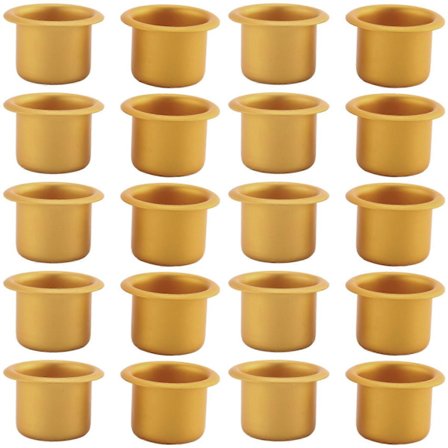 20 stk. metalindsats til lysestager til spidse lys Dekorativ lysestage DIY lysestagesæt til trælys Bord