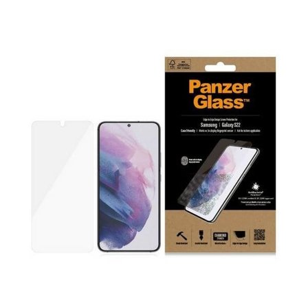 PanzerGlass E2E Microfracture antibakterielt glas til Samsung Galaxy S22 - med sort ramme