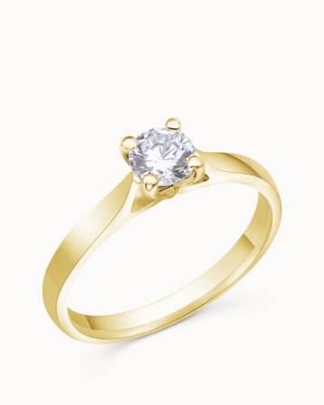 Solitairering Adriana 18K Gultguld Laboratoriedyrked Diamant 0.50 Carat