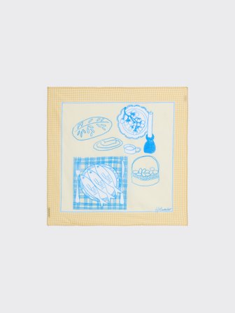 Holzweiler - Fine Scarf Picnic - Yellow mix - One size