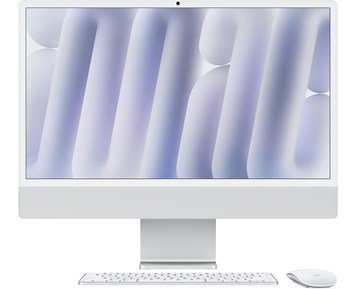 Apple-24-inch iMac - Retina 4,5K display, M4 chip 10-core CPU 10-core GPU, 16GB RAM, 512GB SSD - Silver-24" Apple iMac M4 - 512 GB-Stationary 