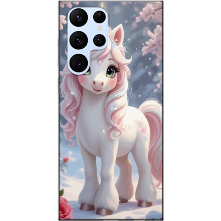 Kompatibel Mobilcover til Samsung Galaxy S22 Ultra 5G Minimalistisk glitchtypografi med teksten cute but psycho i neonlignende farveeffekt