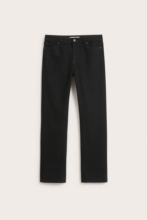 Kappahl | Straight jeans high waist Musta denim 34 | Musta denim