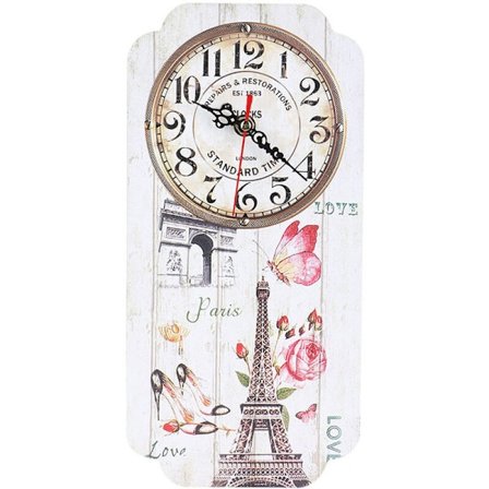 Väggklocka i europeisk stil, distinkt dekoration för hem, vardagsrum, bar, kontor