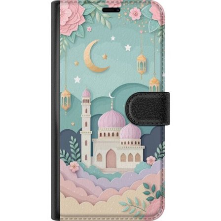 Yhteensopiva Lompakkokotelo Xiaomi 15 Pro Käsin piirretty matkainspiroima kuosi, jossa on maailmankarttaa, lentokoneita, sydämiä ja vintage seikkai